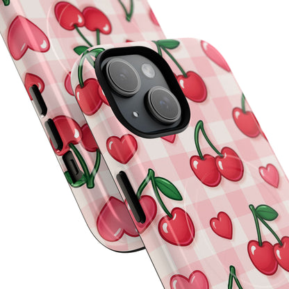 Y2K Cherries & Hearts iPhone Case | MagSafe
