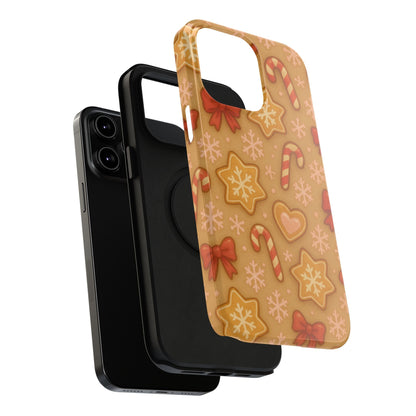 Candy Cane & Gingerbread Holiday iPhone Case — Impact-Resistant