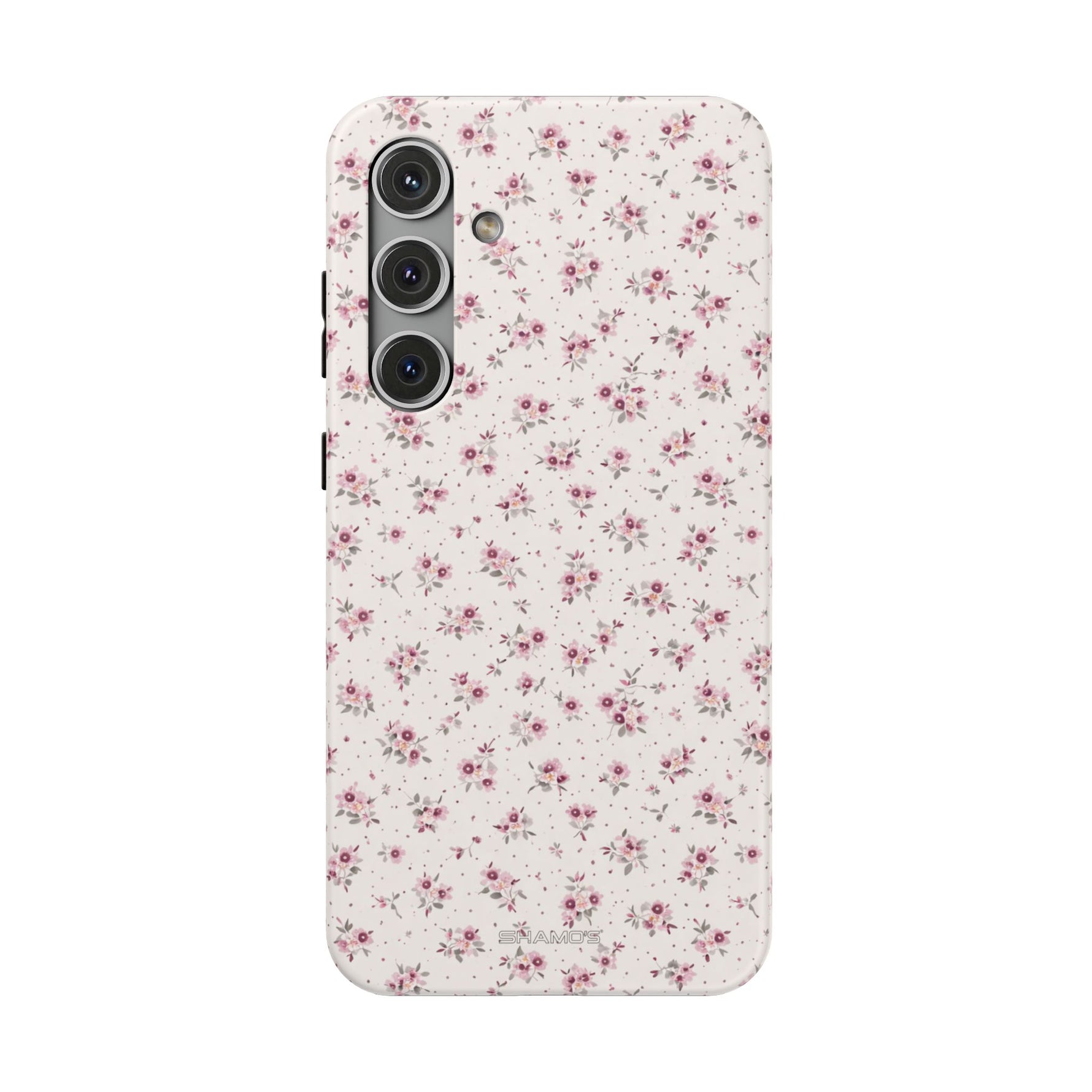 Rosebud Floral Tough iPhone Case | Pink Vintage Flower Protective Cover