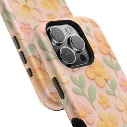 Vintage Floral 3D iPhone Case | MagSafe Compatible