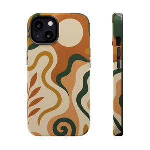 Abstract Earth-Tone Impact iPhone Case — MagSafe  Shamo's iPhone 13 / Glossy