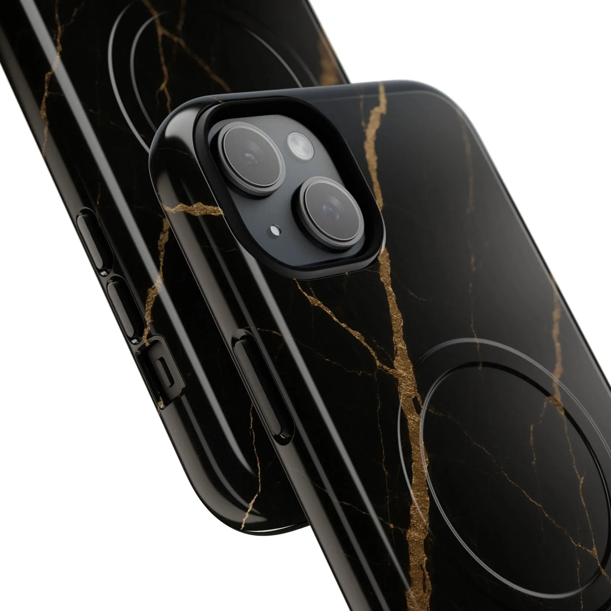 Black & Gold Marble iPhone Case with MagSafe - Shamo's