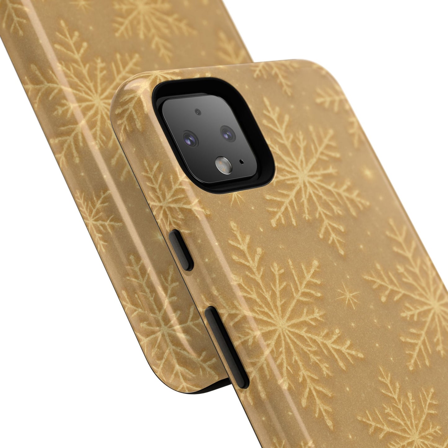 Golden Snowflake Holiday iPhone Case