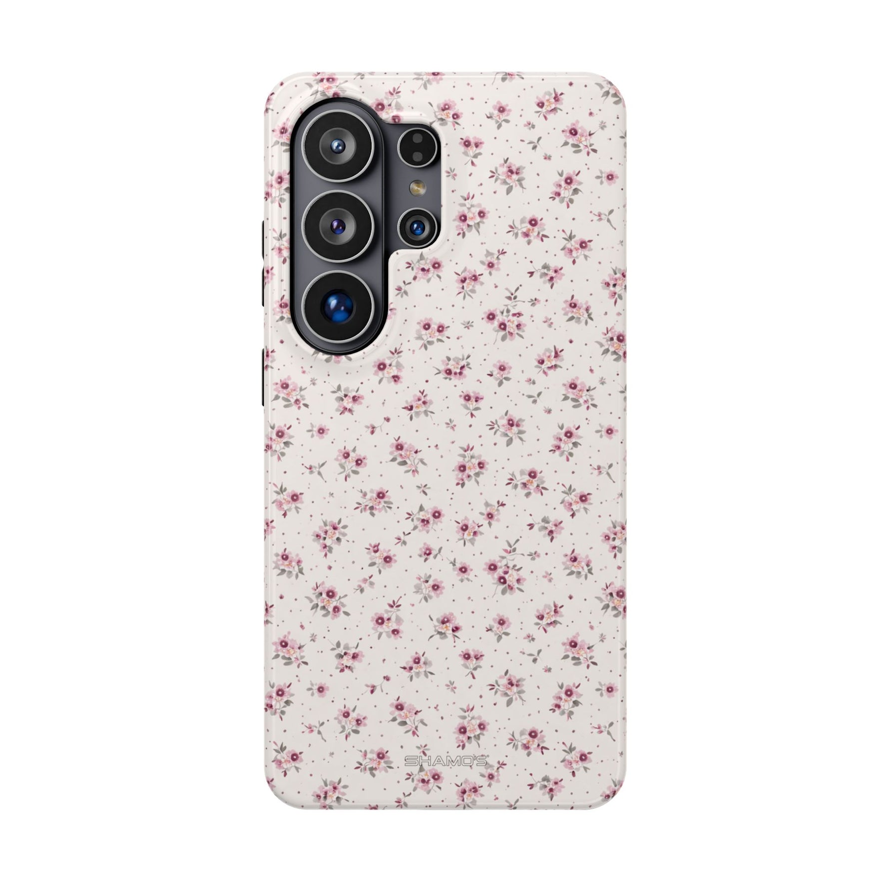 Rosebud Floral Tough iPhone Case | Pink Vintage Flower Protective Cover