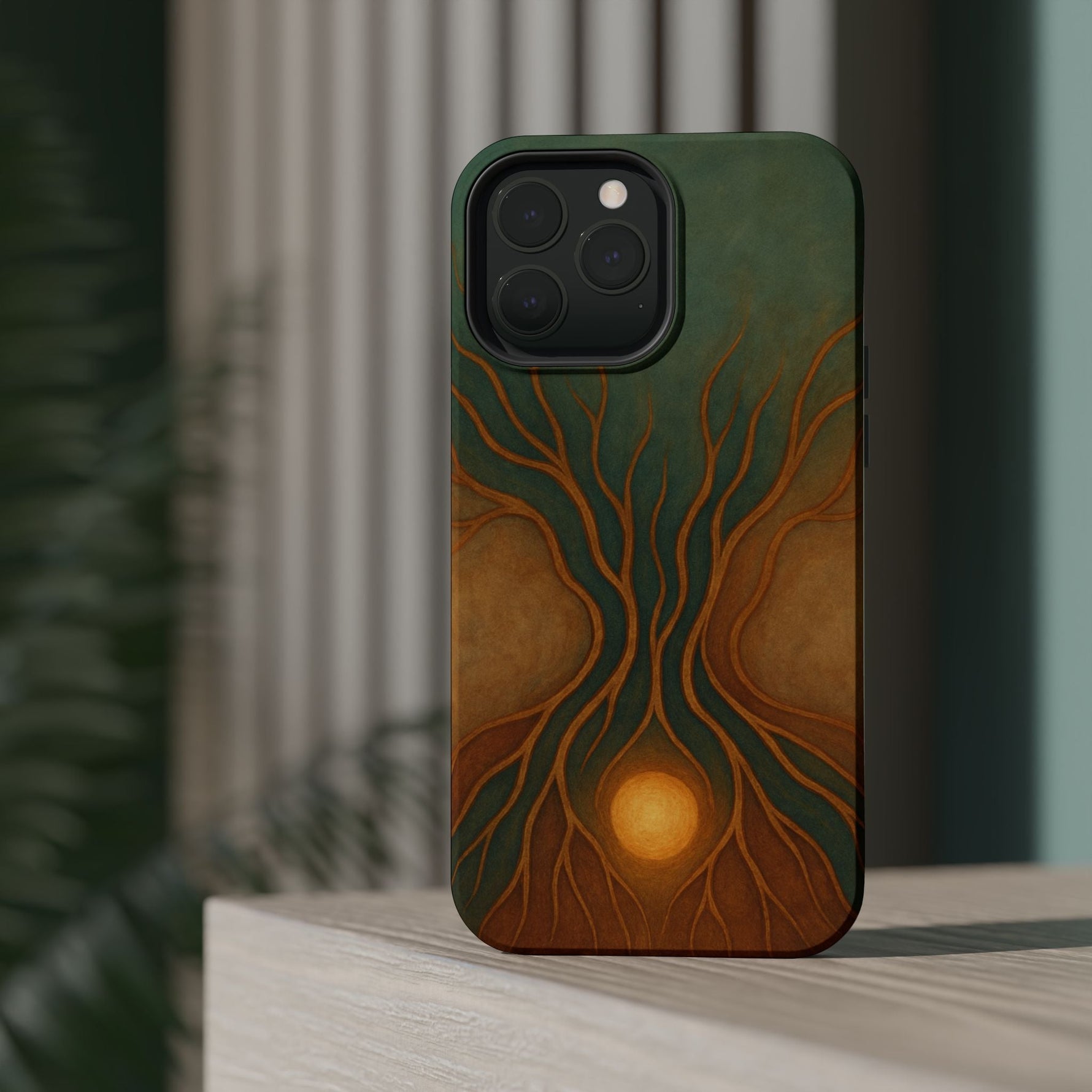 Abstract Tree of Life Design Golden Origin iPhone Case | MagSafe Compatible  Shamo's