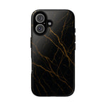 Black Marble Tough iPhone Case  Shamo's iPhone 16 / Glossy