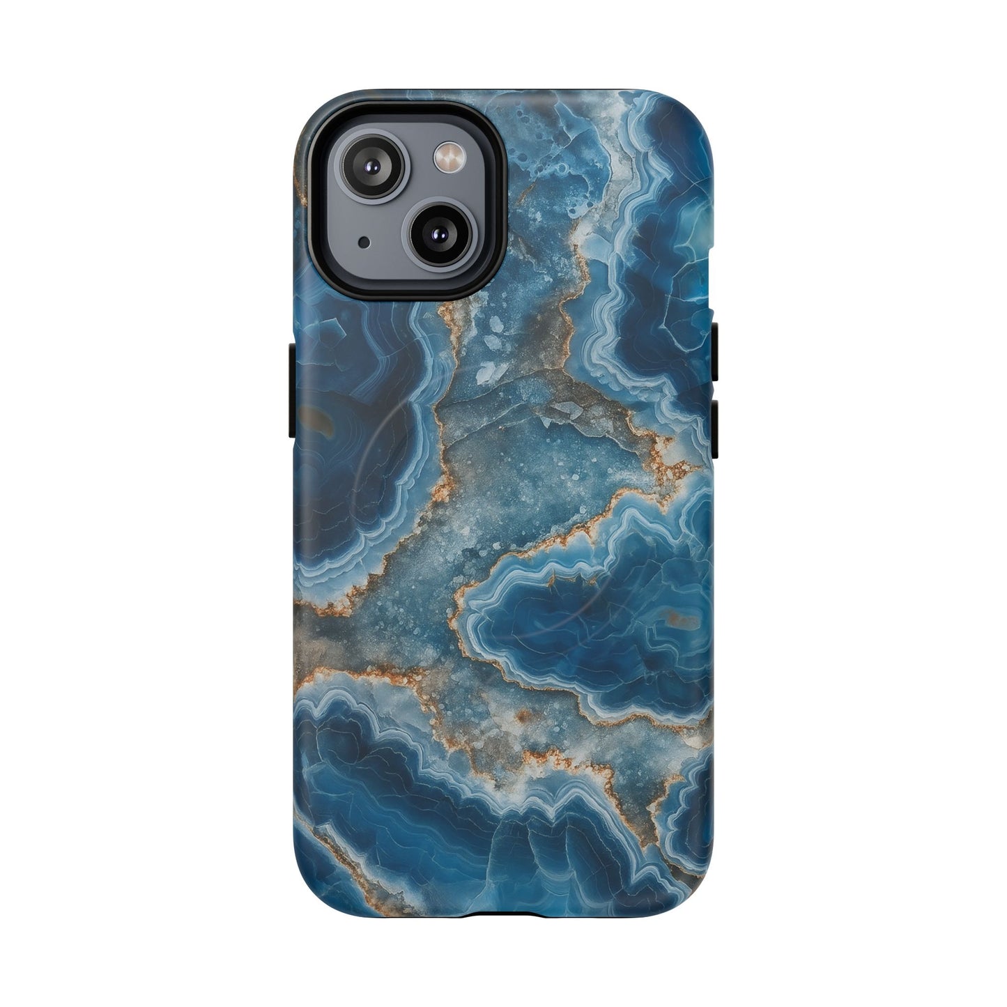 Blue Agate Marble iPhone Case —with MagSafe - Shamo's