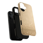 Gold Glitter Holiday iPhone Case — MagSafe-Compatible Design  Shamo's