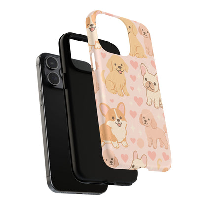 Puppies & Hearts iPhone Case compatible with MagSafe - Shamo's