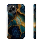 Blue Gold Agate Tough Phone Case Marble Stone Design  Shamo's iPhone 11 Pro