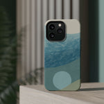 “Calm Over Chaos” Abstract Ocean Wave iPhone Case | MagSafe Compatible  Shamo's