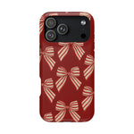 Holiday Red Bow iPhone Case — Impact‑Resistant iPhone Cover with MagSafe compatibility  Shamo's iPhone 17 Pro Max / Matte