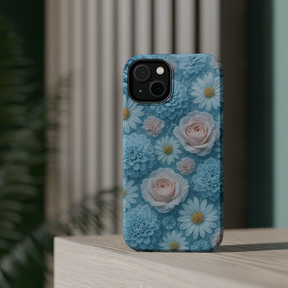 Frozen Floral Rose & Daisy Impact iPhone Case | MagSafe compatible  Shamo's