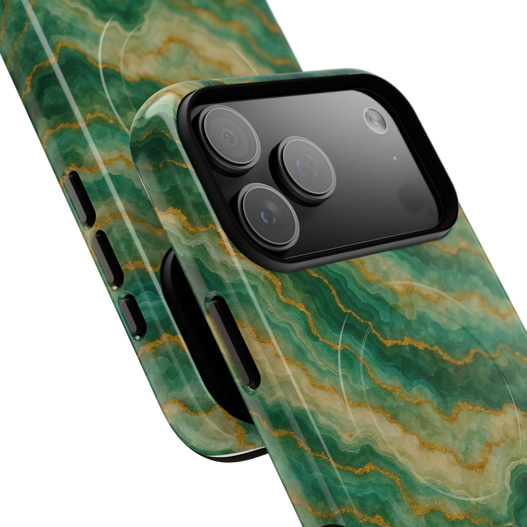 Green Marble iPhone Case with MagSafe - Shamo's