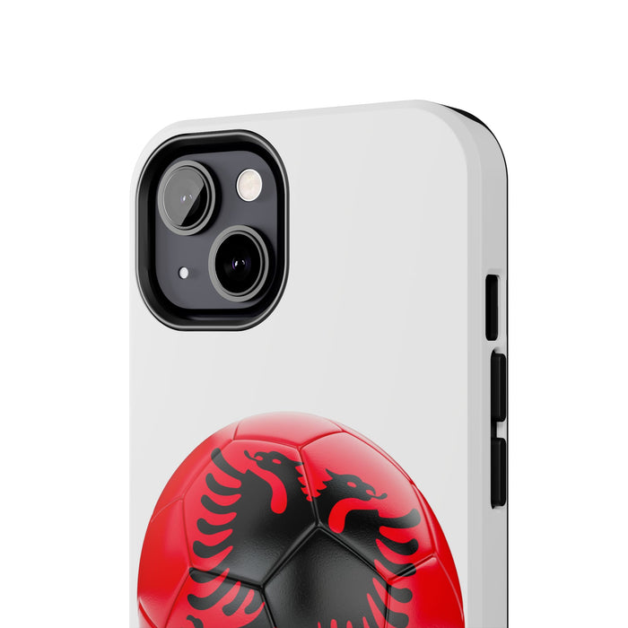 Tough Phone Cases with Albanian soccer flag