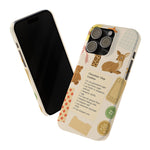 Slim iPhone Case — Cozy Baking & Teddy Pattern (Recipe, Deer, Buttons)  Shamo's
