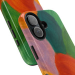 Abstract Color Wave Tough Phone Case — Bold Orange & Green Protective Phone Cover  Shamo's