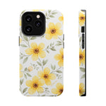 Yellow Flowers Summer Floral Magnetic Impact-Resistant iPhone Case with MagSafe Compatibility - iPhone 13 Pro / Matte - Shamo's