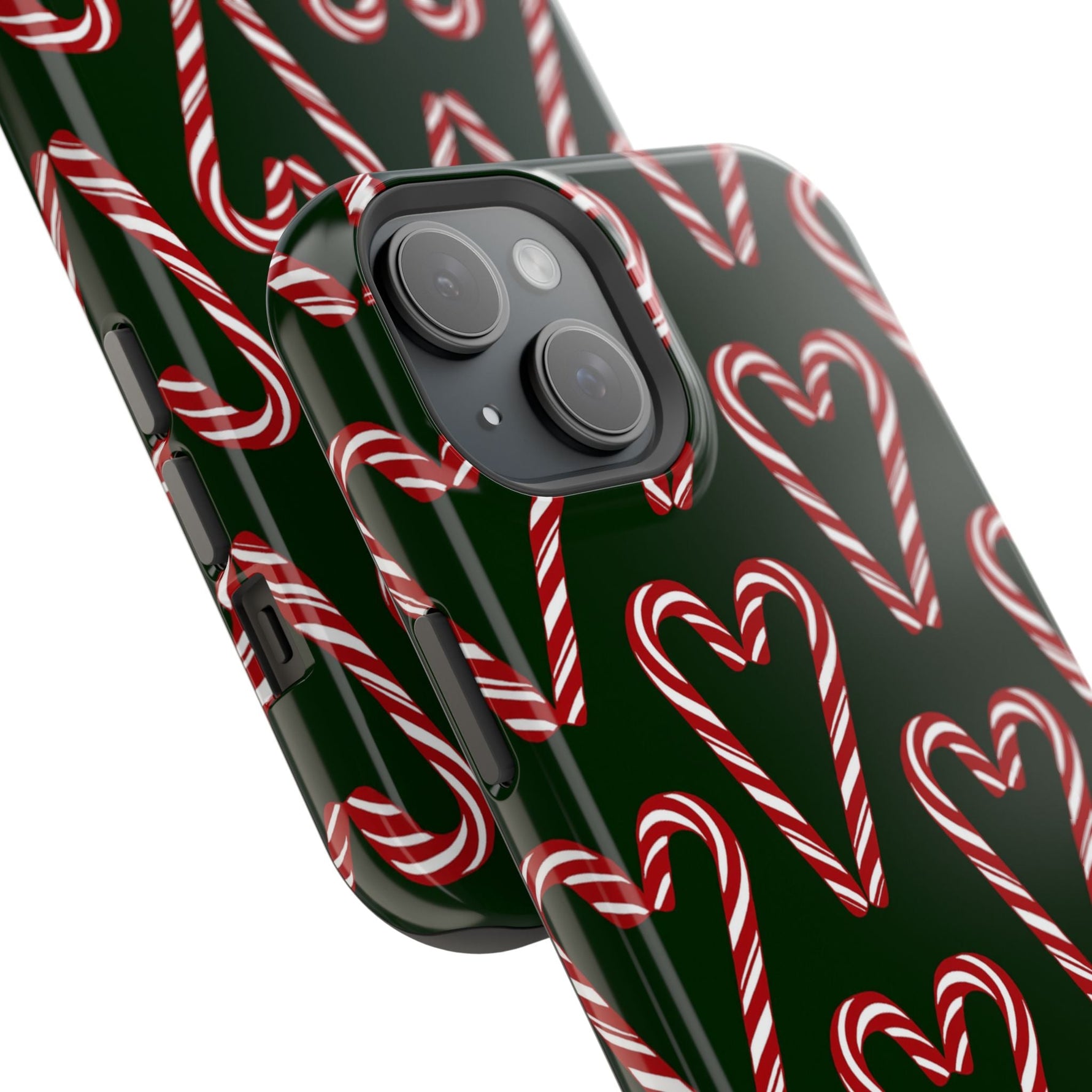 Candy Cane Heart MagSafe Impact-Resistant iPhone Case  Shamo's