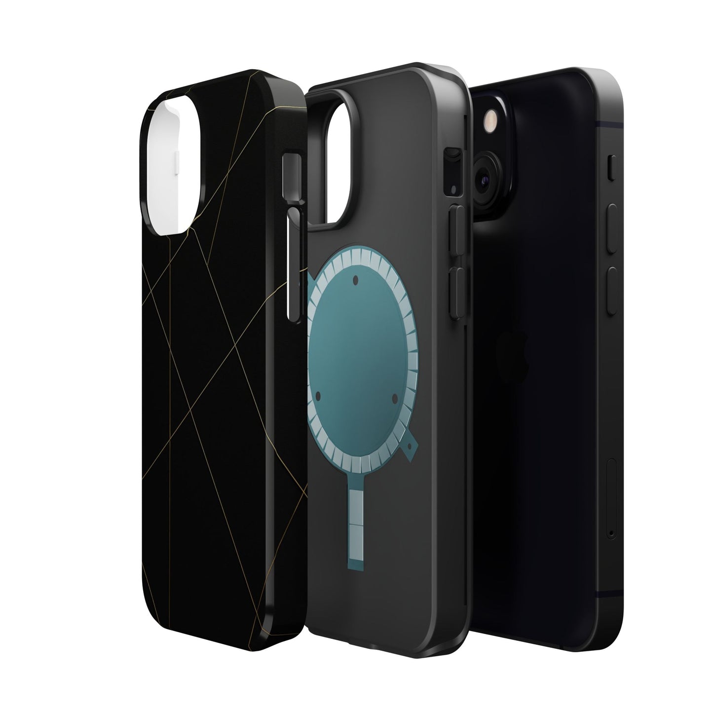 Black Geometric Design iPhone Case | MagSafe  Shamo's