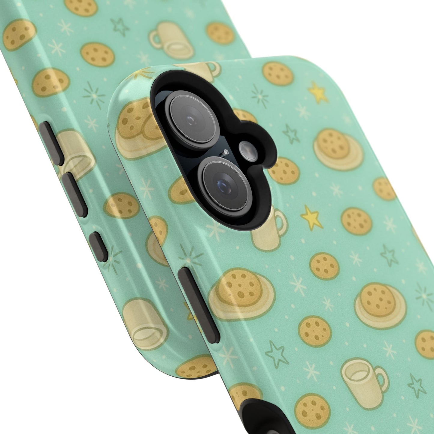 Cookie & Coffee Pattern Tough iPhone Case — Impact-Resistant