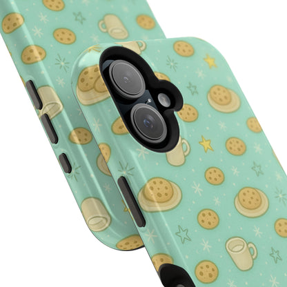 Cookie & Coffee Pattern Tough iPhone Case — Impact-Resistant