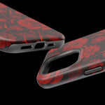 Melted Lava Dark Red Floral iPhone Case — MagSafe Compatible  Shamo's