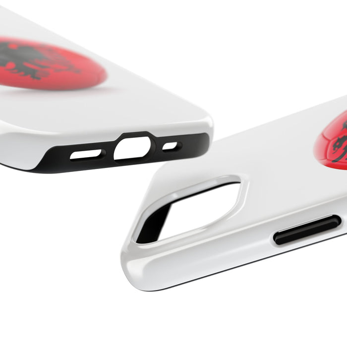 Tough Phone Cases with Albanian soccer flag
