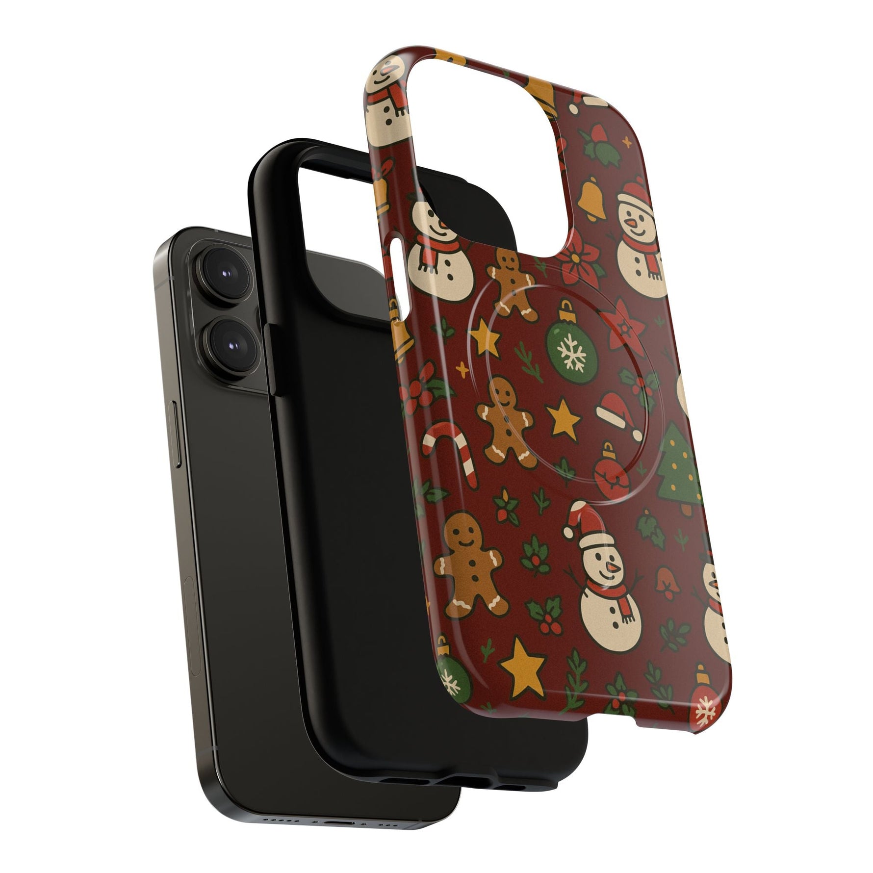 Snowman & Gingerbread Tough iPhone Case (MagSafe compatible)  Shamo's