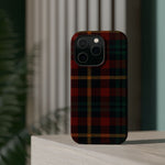 Plaid Impact-Resistant iPhone Case — Red Green Tartan Holiday Theme with MagSafe  Shamo's