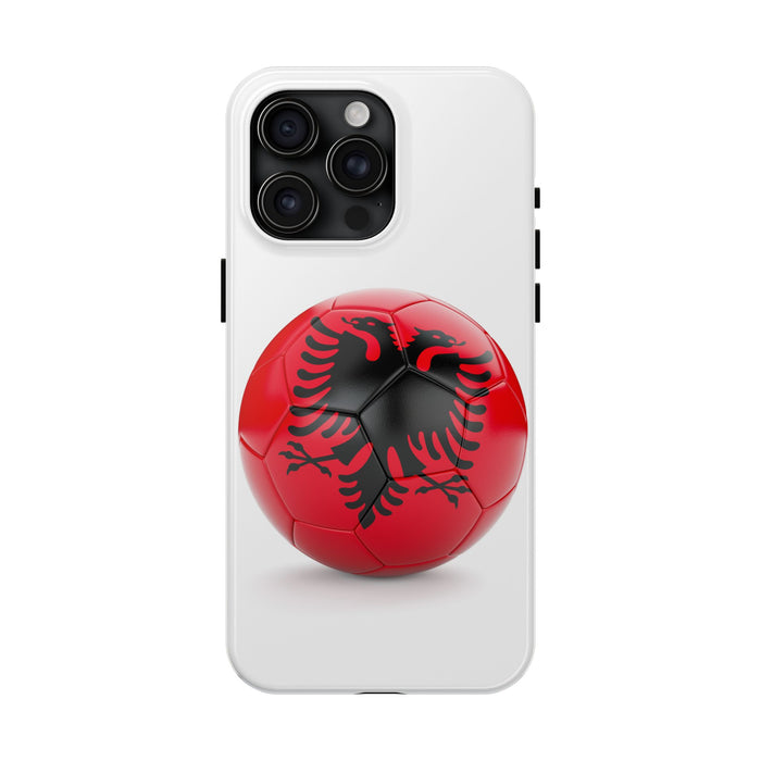 Tough Phone Cases with Albanian soccer flag