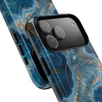 Blue Agate Marble iPhone Case —with MagSafe - Shamo's