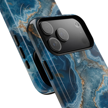 Blue Agate Marble iPhone Case —with MagSafe - Shamo's
