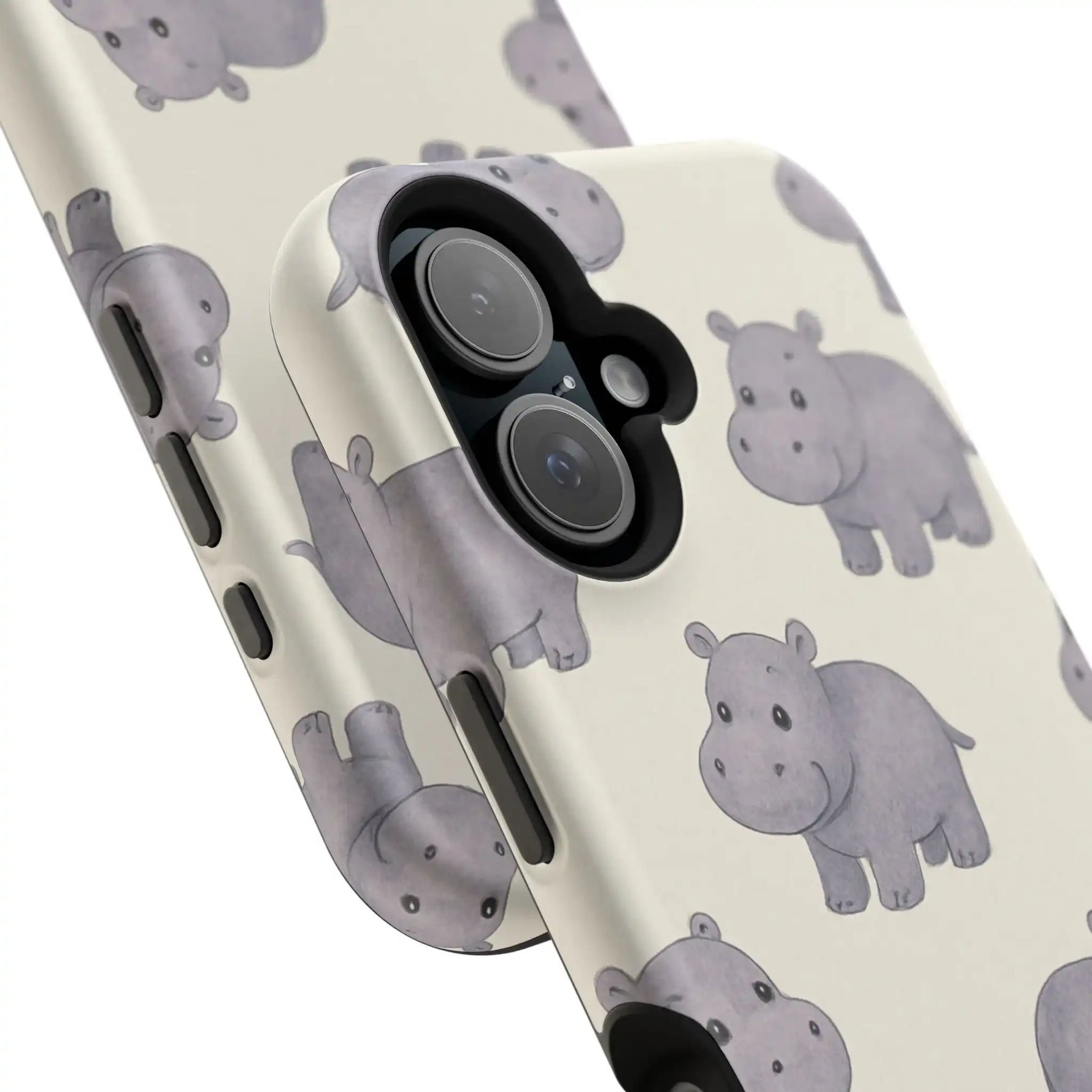 Cute Tiny Hippo Magnetic Impact-Resistant Phone Case