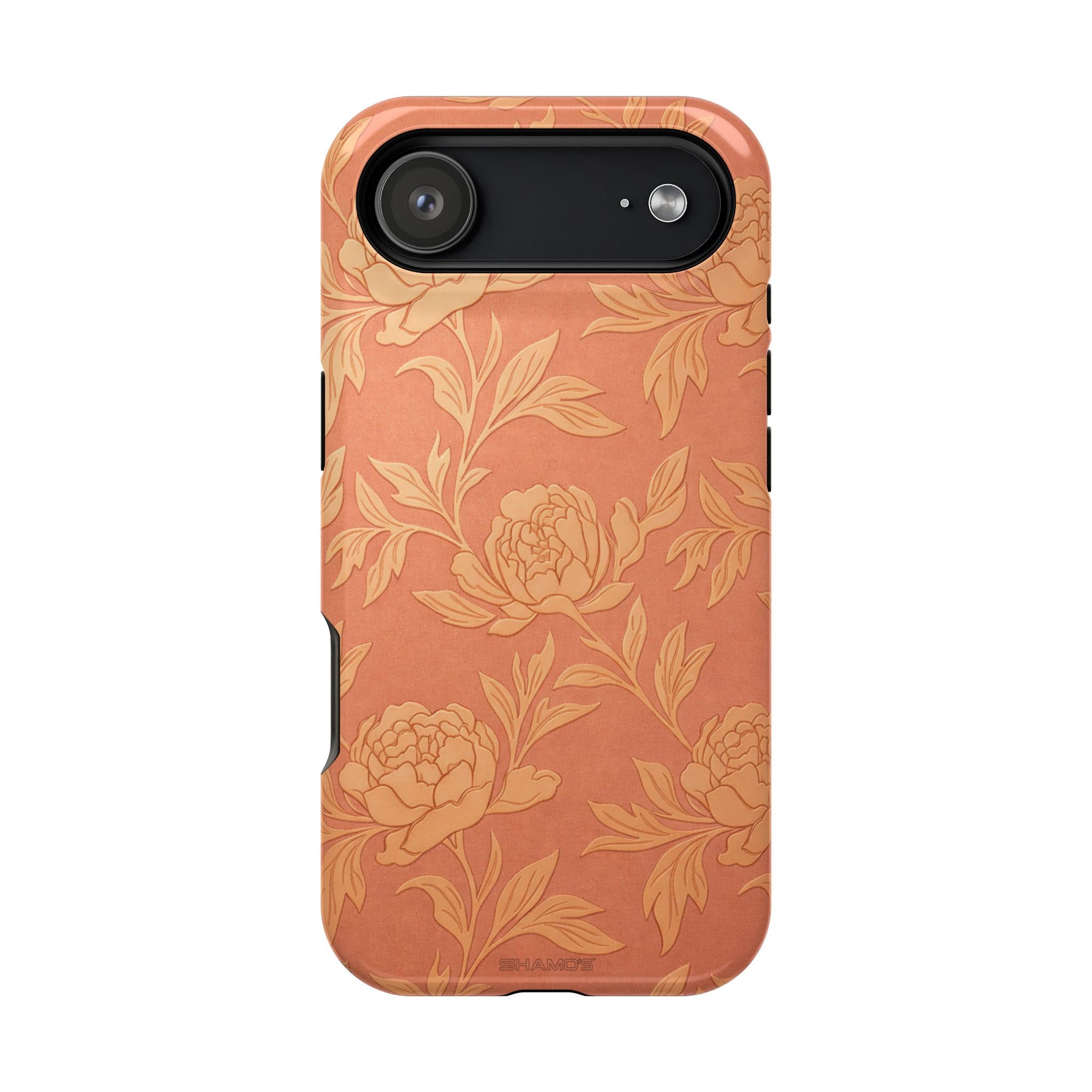 Floral Rose Gold Magnetic Impact-Resistant iPhone Case, MagSafe Compatible - iPhone 17 Air / Glossy - Shamo's