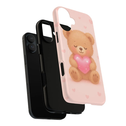 Heart Hug Teddy Bear iPhone Case – with MagSafe