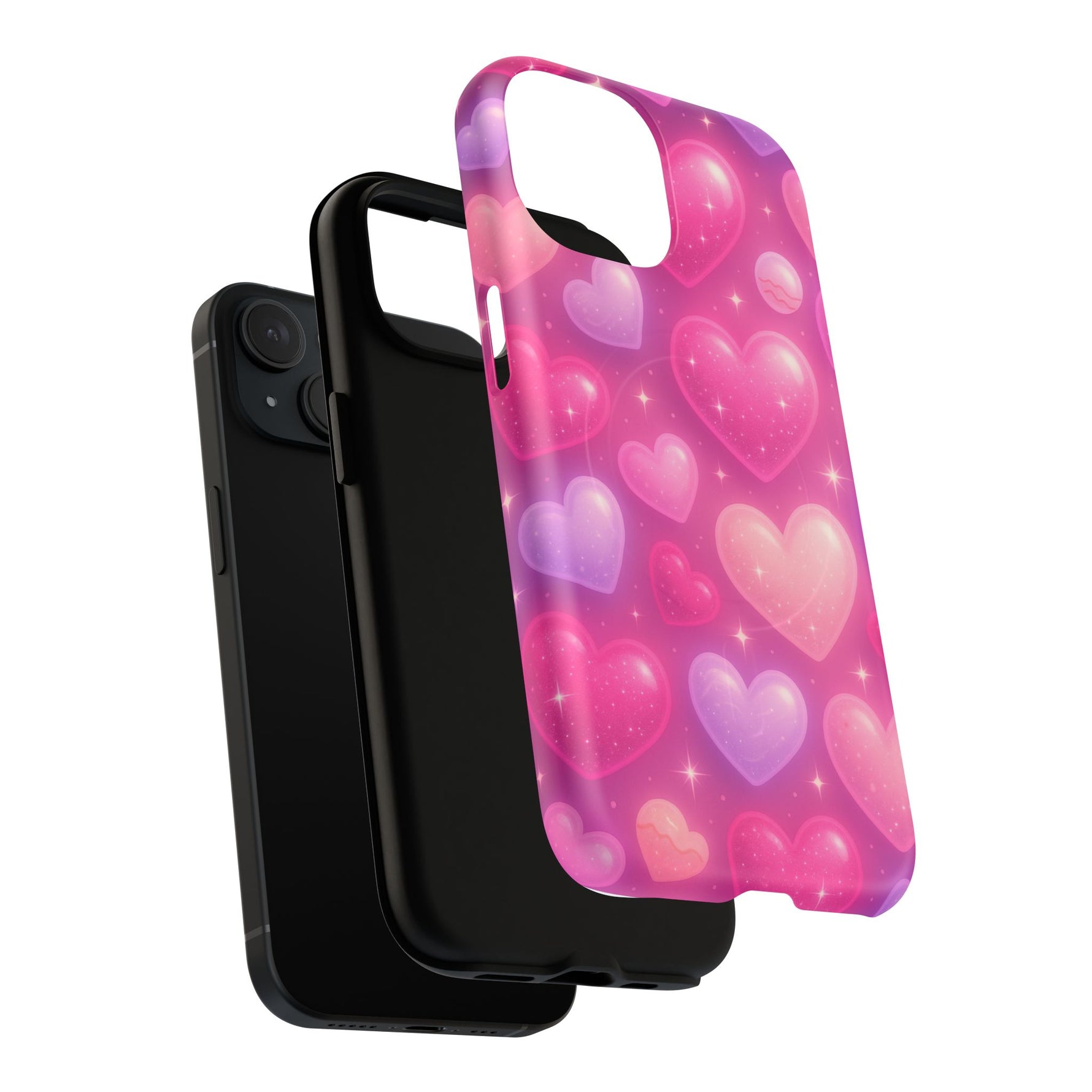 Glitter Hearts Cases for iPhones with MagSafe - Shamo's