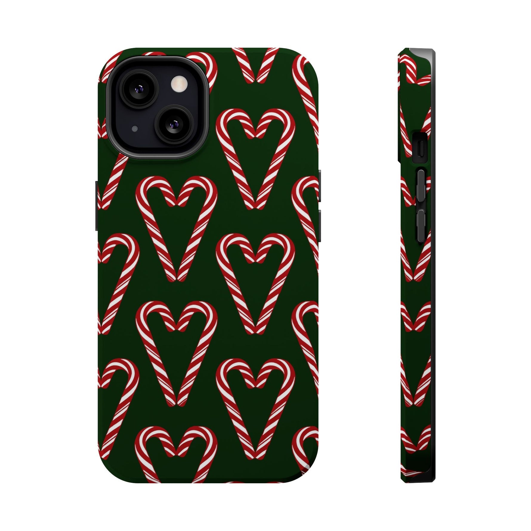 Candy Cane Heart MagSafe Impact-Resistant iPhone Case  Shamo's