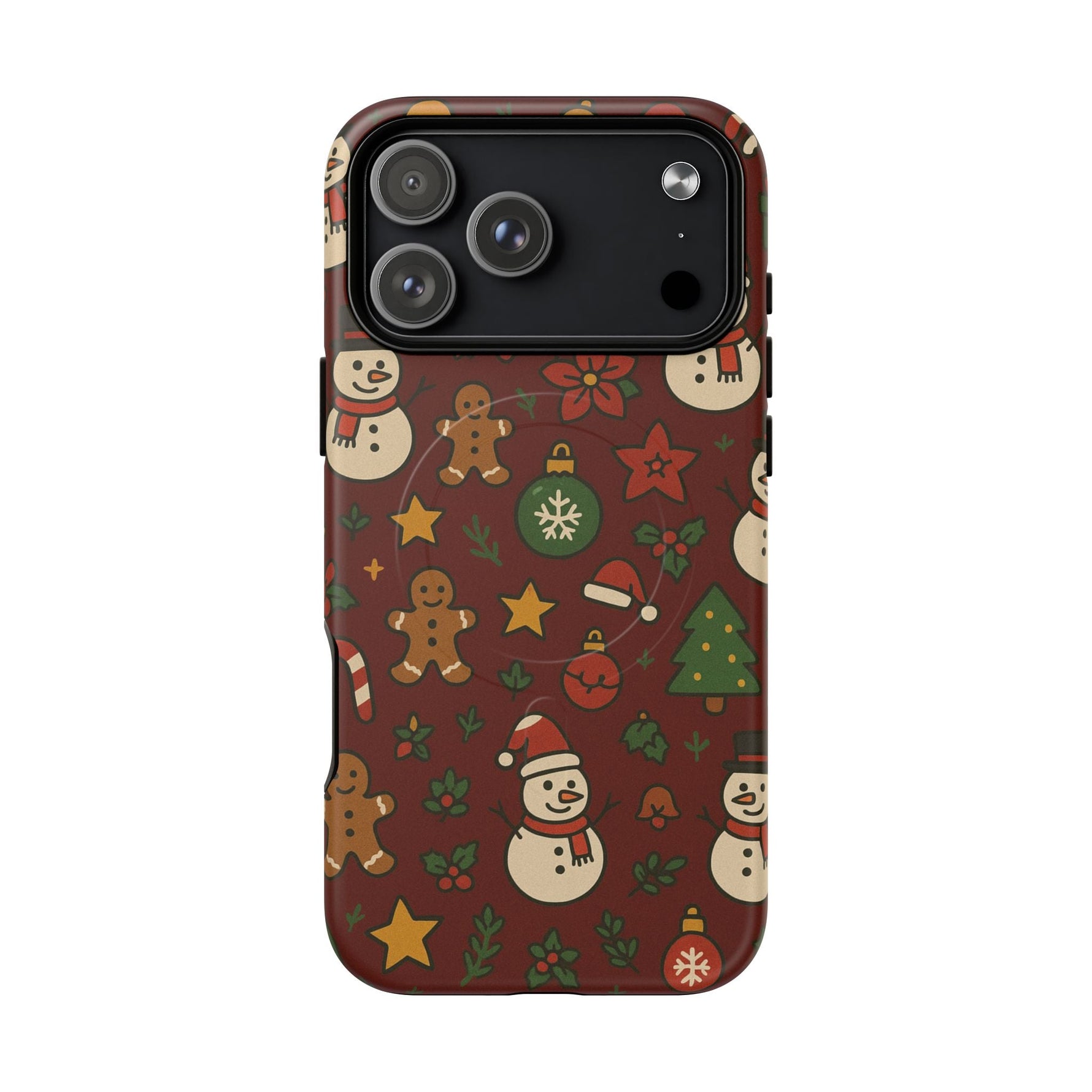 Snowman & Gingerbread Tough iPhone Case (MagSafe compatible)  Shamo's iPhone 17 Pro Max / Matte