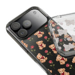 Romantic Teddy Bear Impact-Resistant Phone Case with Heart Design