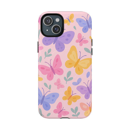 Butterfly Pattern Compatible with MagSafe Tough Magnetic Phone Case