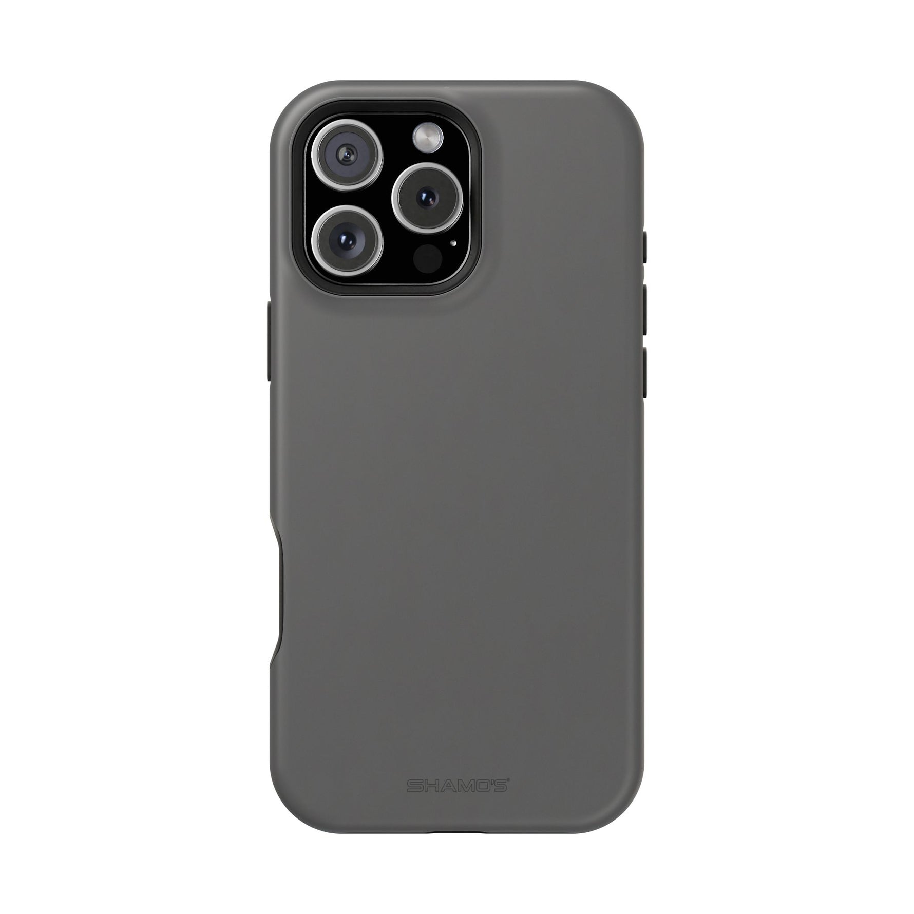 Charcoal Ink Black Solid Color Impact-Resistant iPhone Case | Slim Shockproof Magsafe-Compatible