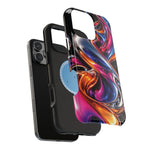 Liquid Aurora MagSafe Phone Case – Colorful Chrome-Effect Swirls | Glossy