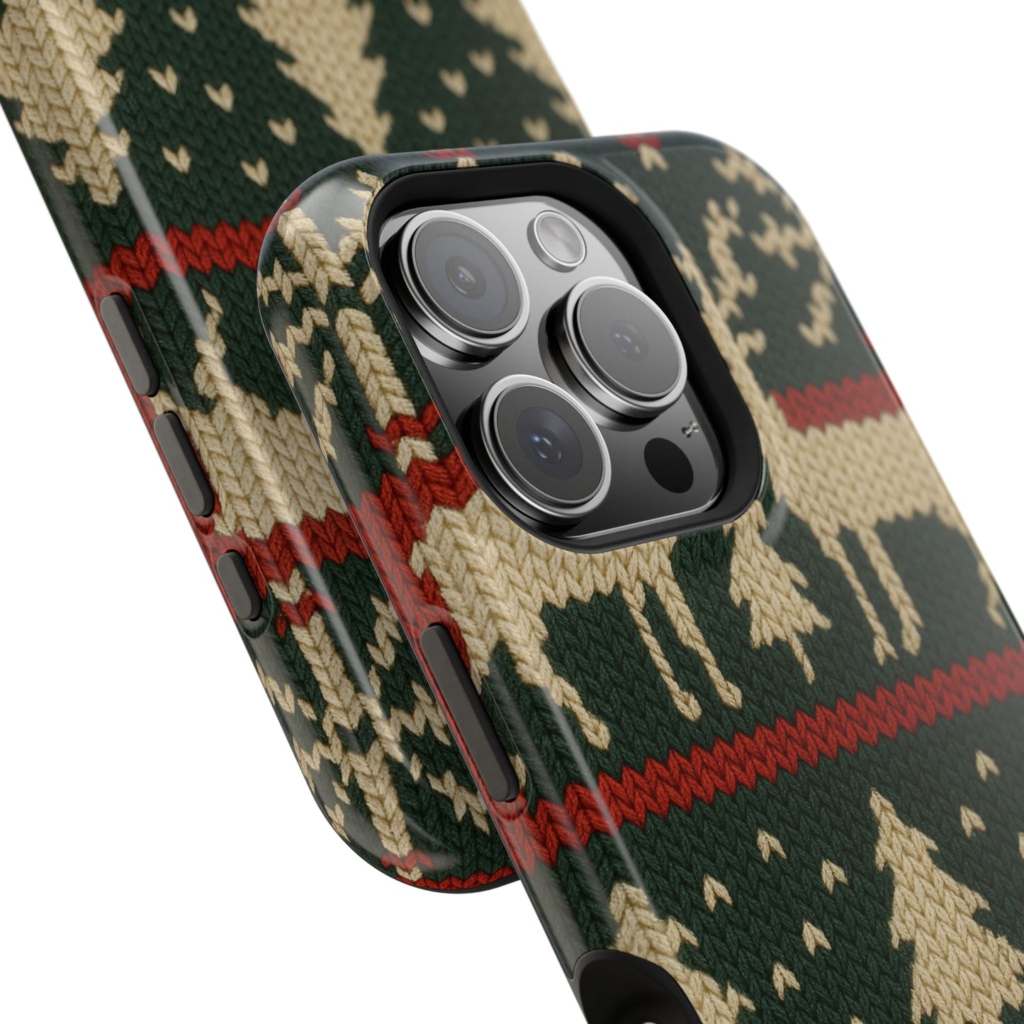 Holiday Reindeer Knit iPhone Case | compatible with MagSafe