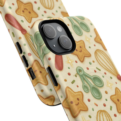 Baking Holiday iPhone Case — Cute Whisk & Cookie Pattern | compatible with MagSafe
