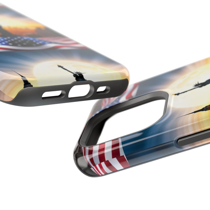 MagSafe American Flag Tough Phone Case: Show Your Patriotism in Style