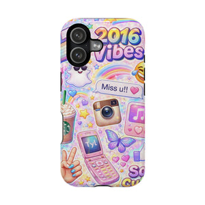 2016 Vibes Y2K Sticker Collage Magnetic Impact-Resistant iPhone Case with MagSafe Compatibility - iPhone 17 / Glossy - Shamo's