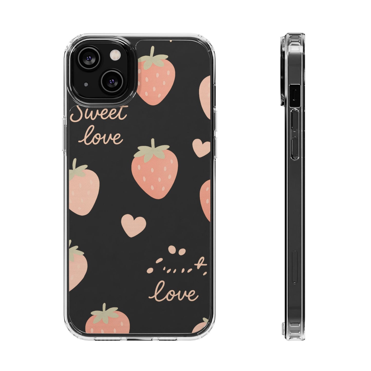 Sweet Love Strawberry Clear iPhone Case | MagSafe - Shamo's