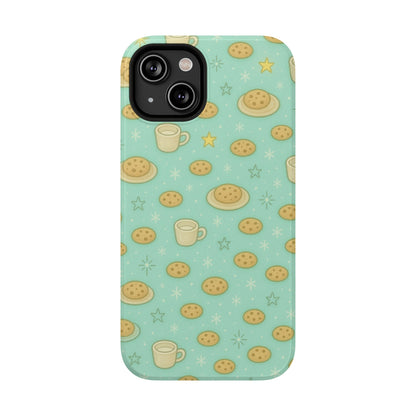 Cookie & Coffee Pattern Tough iPhone Case — Impact-Resistant