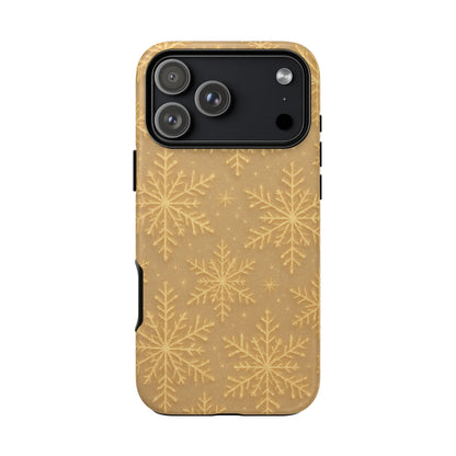 Golden Snowflake Holiday iPhone Case